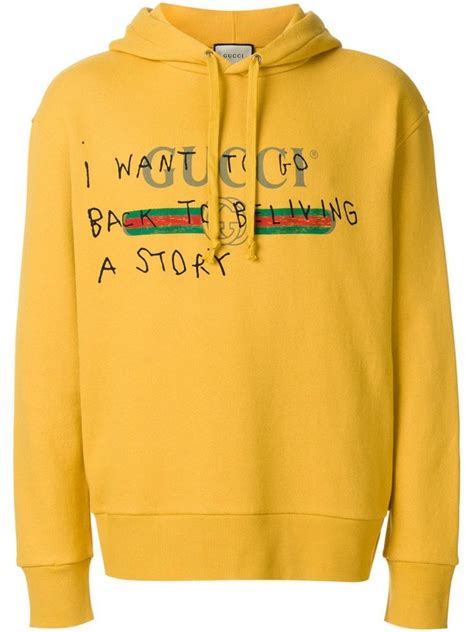 gucci sweatshirt yellow|gucci inspired sweatshirt.